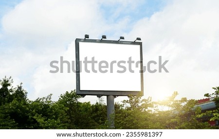 Blank outdoor billboard ready for new advertisement