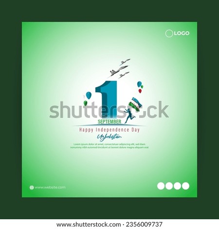 Vector illustration of Uzbekistan Independence Day social media story feed template