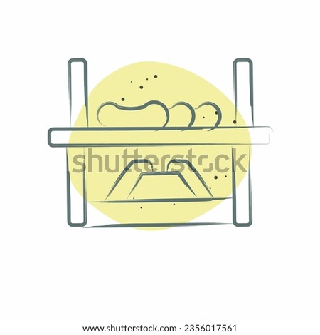 Icon Campfire Grill. related to Camping symbol. Color Spot Style. simple design editable. simple illustration