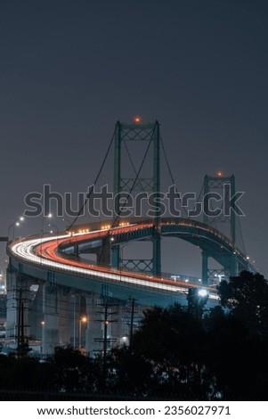 Light trails during the night