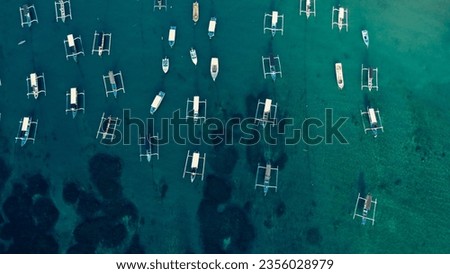 Boats In The Ocean Aerial Shot