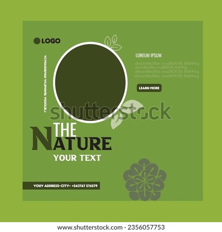 Free Nature forest  social  posts Template
