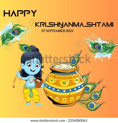 Happy Lord Krishna Janmashtami in india