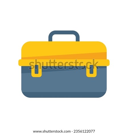 Bike toolbox icon flat vector. Fix service. Bicycle workshop isolated