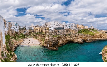 Lama Monachile Bay view in Polignano a Mare Town of Italy Royalty-Free Stock Photo #2356141025