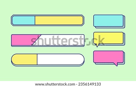 simple and clean speach bubble label banner web vector set collection search bar clip art template editable