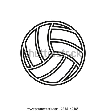 Volleyball ball icon. Line style. Vector illustration.