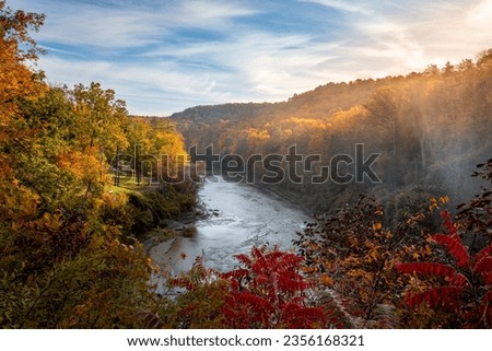 Letchworth State Park is beautiful in any season. Royalty-Free Stock Photo #2356168321