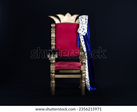 royal mantle on the throne