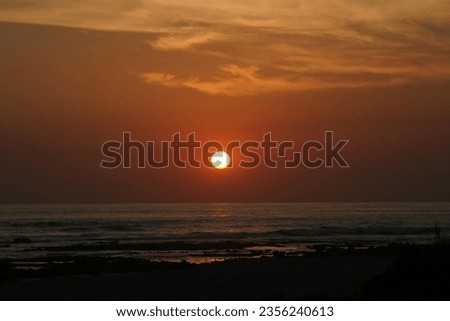 Sunset in the mountains and the beach in Costa Rica