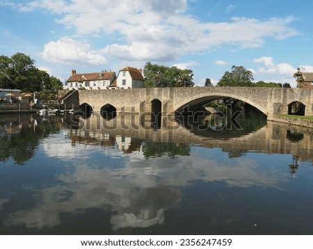 Old bridge over the River Thames in Abingdon, Oxfordshire, UK Royalty-Free Stock Photo #2356247459