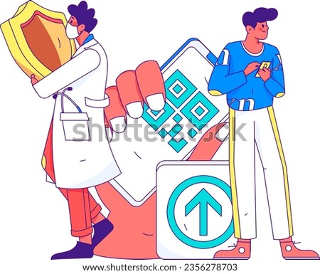 Medical Characters Anti-epidemic Flat Vector Concept Operation Hand Drawn Illustration
