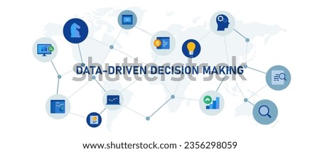 data driven decision making strategy analysis statistics information business benchmarking finance infographic company visualization Royalty-Free Stock Photo #2356298059