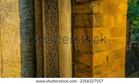 different textures for each type  of castle architecture