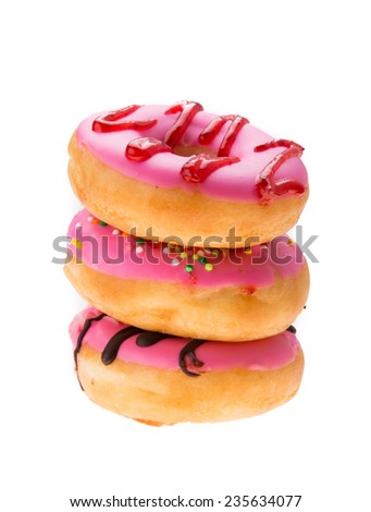 Doughnuts isolated on white background
