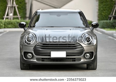 car front view See clearly, double headlights, hood. Royalty-Free Stock Photo #2356375023