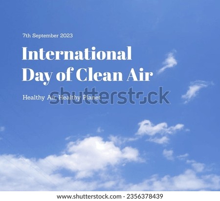 Vector Illustration of International Day of Clean Air, for banner, background, etc. Royalty-Free Stock Photo #2356378439