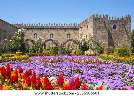 archibishop's court and jardim de santa barbara ( santa barbara garden) at Braga, Portugal