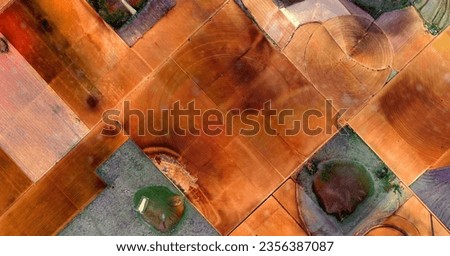 the wooden floor   ,  abstract photography of relief drawings in  fields in the U.S.A. from the air, Genre: Abstract Naturalism, 