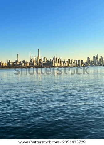 A view of downtown New York over the Hudson River.