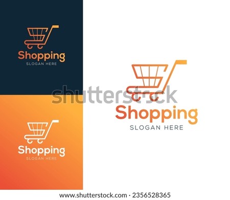 Initial letter S with shopping element logo design vector illustration inspiration