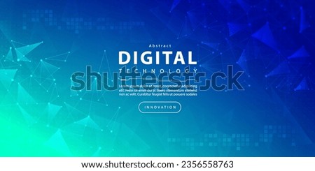 Digital technology speed connect blue green background, cyber nano information, abstract communication, innovation future tech data, internet network connection, Ai big data, line dot illustration Royalty-Free Stock Photo #2356558763