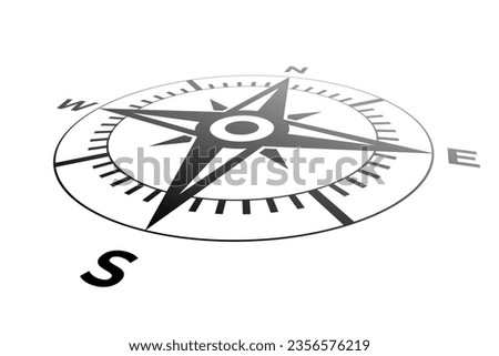 Wind rose. perspective view of compass. Vector illustration