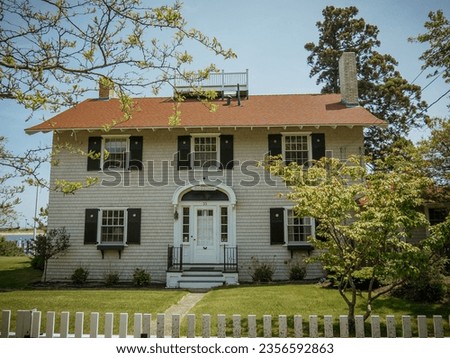 Luxurious home in summer on the island of Martha's Vineyard Royalty-Free Stock Photo #2356592863