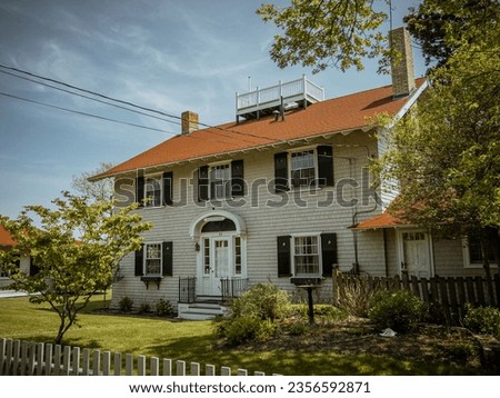 Luxurious home in summer on the island of Martha's Vineyard Royalty-Free Stock Photo #2356592871