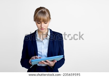 woman with tablet computer