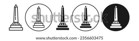 obelisk icon. Ancient Egyptian tapering stone pillar symbol. Travel monument or historical landmark vector. little skewer tower represent immortality and eternity. Royalty-Free Stock Photo #2356603475