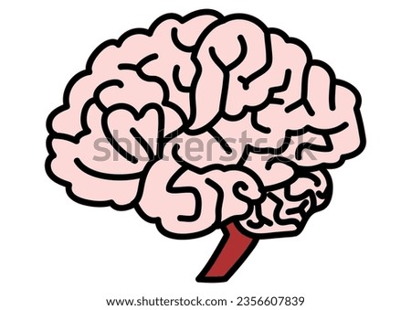 Clip art of simple brain
