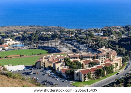 View of Pepperdine University in Malibu, California Royalty-Free Stock Photo #2356615439