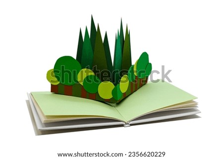 Pop-up picture book, isolated on white