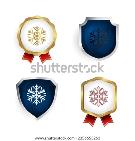 Abstract Modern Snow Badge and Label Collection, can be used for business designs, presentation designs or any suitable designs.