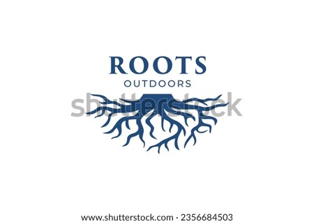 Natural growth roots of tree logo design Template Royalty-Free Stock Photo #2356684503