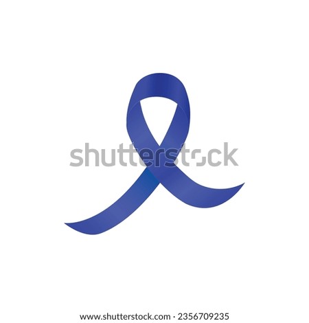 Vector world aids day symbol with blue ribbons.