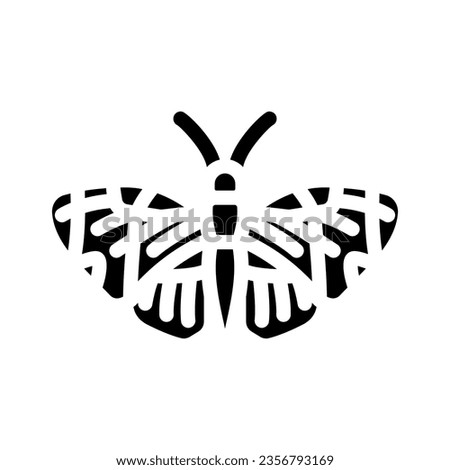sapho longwing insect glyph icon vector. sapho longwing insect sign. isolated symbol illustration