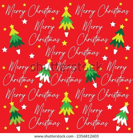 Christmas Tree With Merry Christmas Text Vector