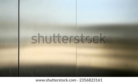 light on stainless steel surface.