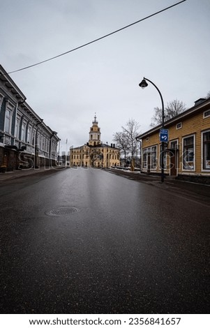 Town hall in the small Finnish town of Hamina Royalty-Free Stock Photo #2356841657