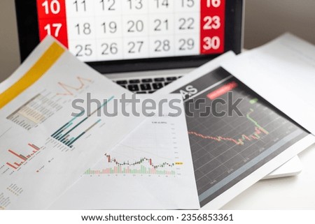 stock market watching with digital tablet