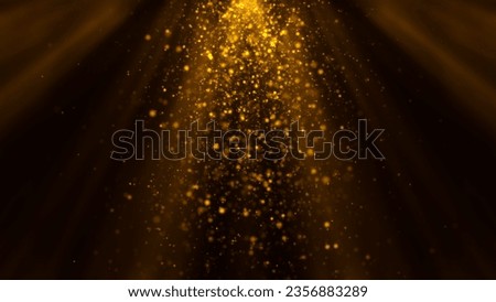 Christmas glittering glowing snowflakes particles and bokeh lights falling shiny background. Royalty-Free Stock Photo #2356883289