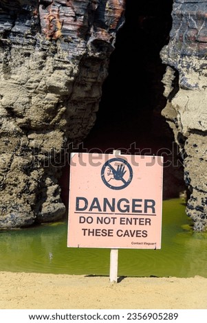 a sign of danger in caves
