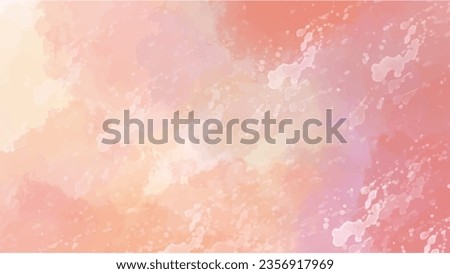 Abstract red watercolor background.Hand painted watercolor. vector