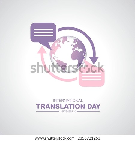 International Translation Day September 30 Background Vector Illustration Royalty-Free Stock Photo #2356921263