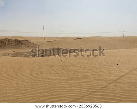 desert landscape in laayoune south of morocco