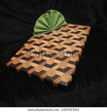 Handmade 3D Wood Cutting Board 
