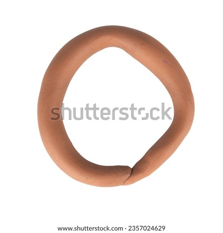 circle plasticine isolated on white background.