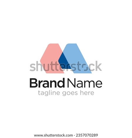 Initial letter M logo, vector logo template